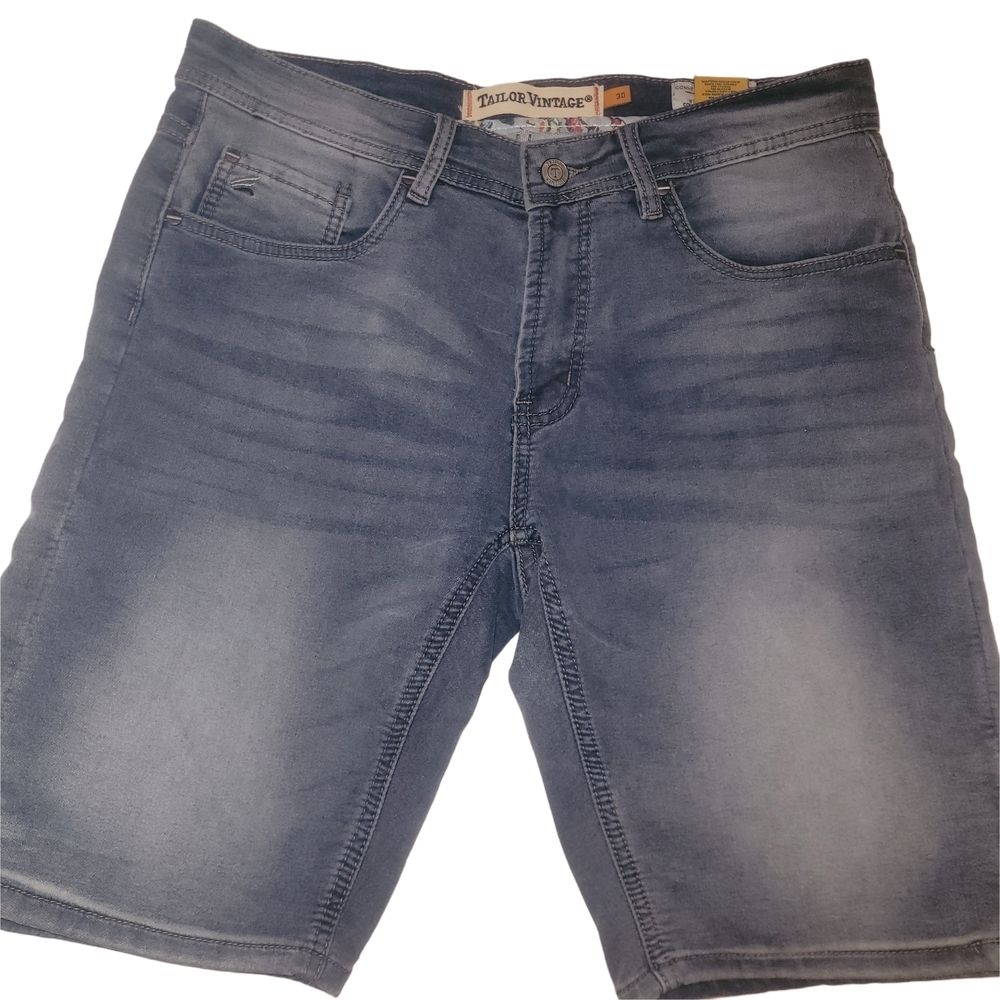 Tailor Vintage Men's Blue Denim Shorts 30